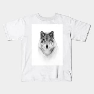 Timber Wolf Portrait Kids T-Shirt